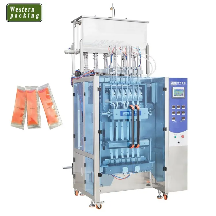 Màquina d'embalatge de gelea de sobres de tres costats de múltiples carrils