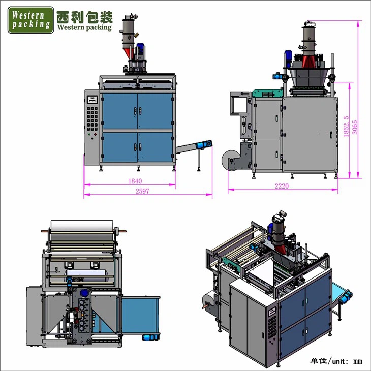 Multi Lanes 4 Side Seal Bag Packing Machine high quality