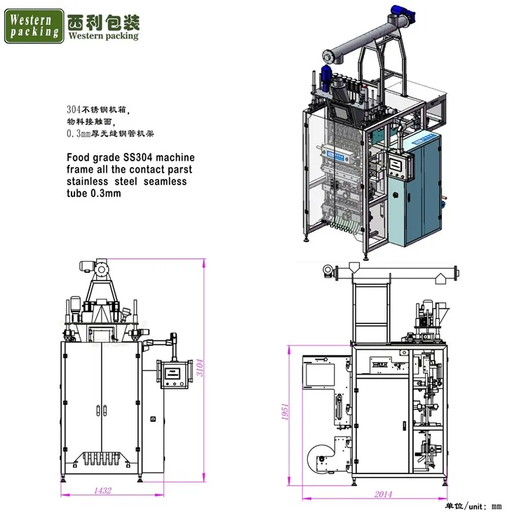 multi lane packing machine